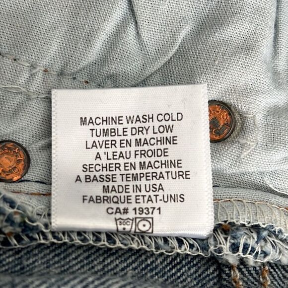 Levi's Re/Done High Rise Denim Mini Skirt Womens 28/6 Upcycled Repurposed - Picture 11 of 11